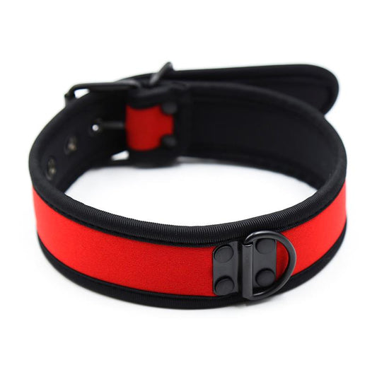 A-GUSTO - NEOPRENE PUPPY COLLAR ADJUSTABLE RED