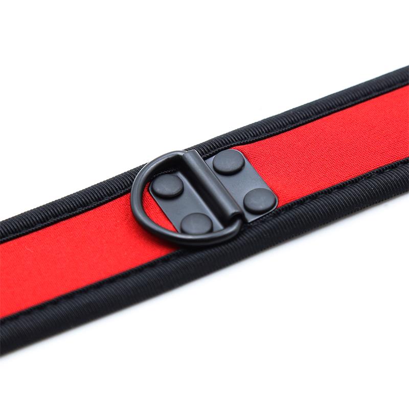 A-GUSTO - NEOPRENE PUPPY COLLAR ADJUSTABLE RED