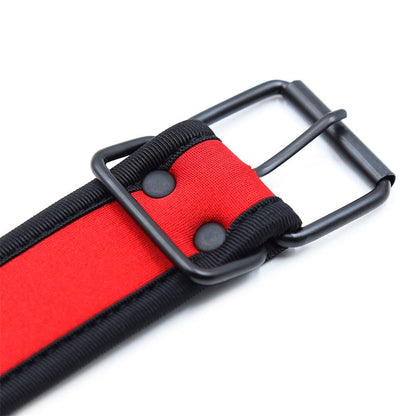 A-GUSTO - NEOPRENE PUPPY COLLAR ADJUSTABLE RED
