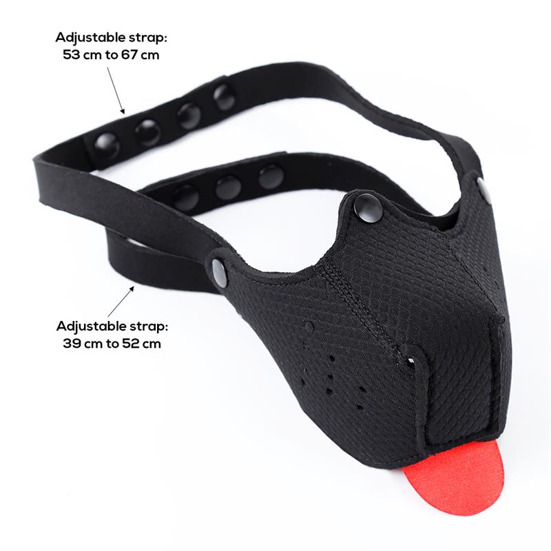 A-GUSTO - NEOPRENE PUPPY FACE MASK ADJUSTABLE AND DESMONTABLE BLACK