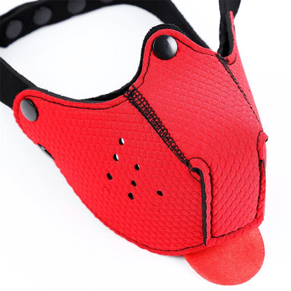 A-GUSTO - NEOPRENE PUPPY FACE MASK RED