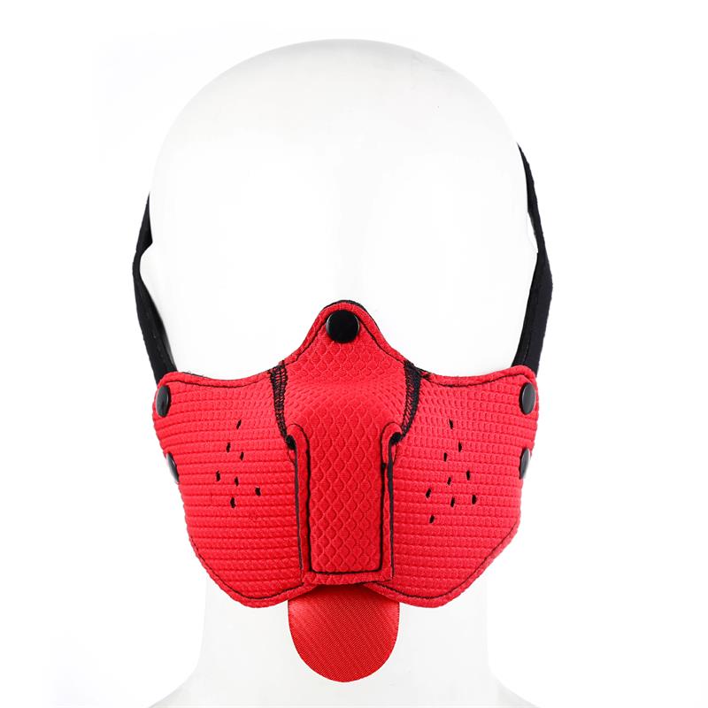 A-GUSTO - NEOPRENE PUPPY FACE MASK RED