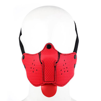 A-GUSTO - NEOPRENE PUPPY FACE MASK RED