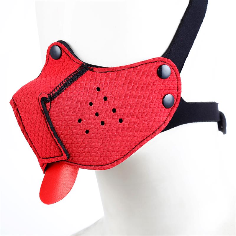 A-GUSTO - NEOPRENE PUPPY FACE MASK RED