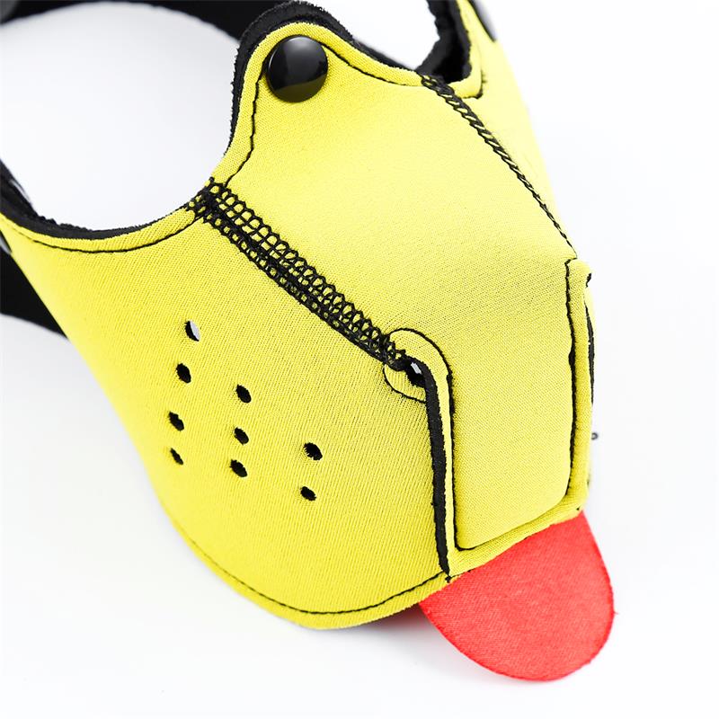 A-GUSTO - NEOPRENE PUPPY FACE MASK YELLOW