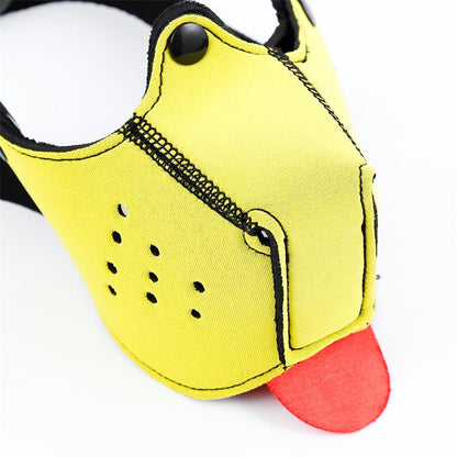 A-GUSTO - NEOPRENE PUPPY FACE MASK YELLOW