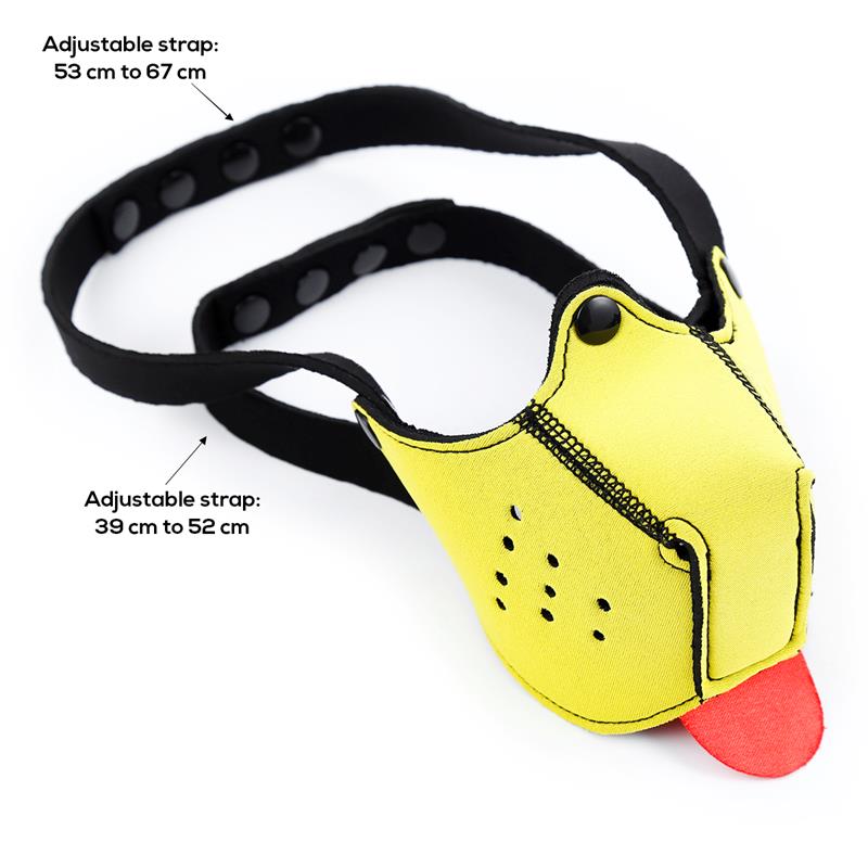 A-GUSTO - NEOPRENE PUPPY FACE MASK YELLOW