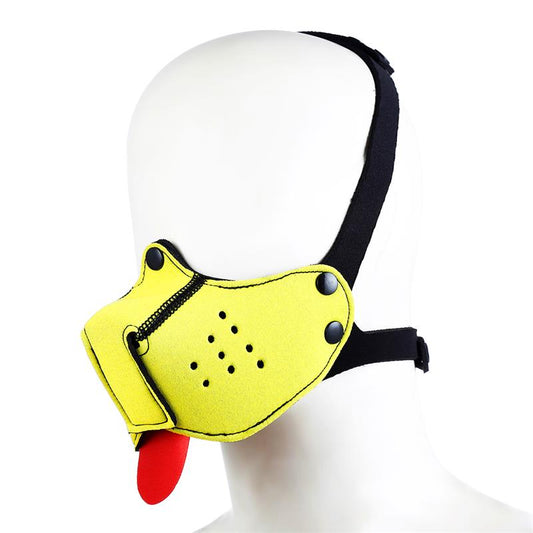 A-GUSTO - NEOPRENE PUPPY FACE MASK YELLOW