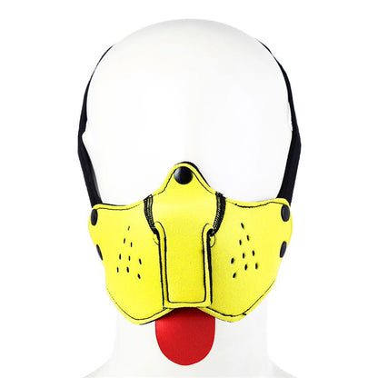 A-GUSTO - NEOPRENE PUPPY FACE MASK YELLOW
