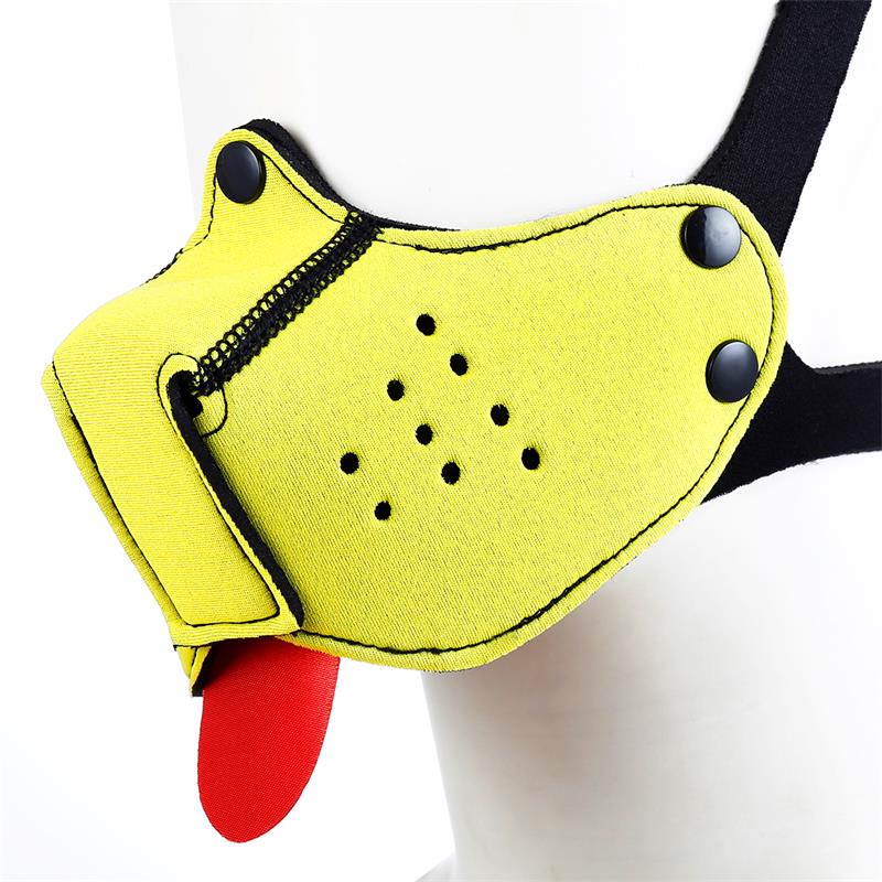 A-GUSTO - NEOPRENE PUPPY FACE MASK YELLOW