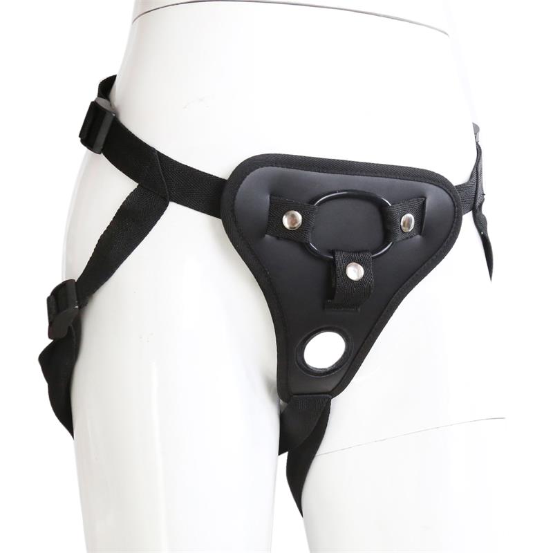 LATETOBED BDSM LINE - NEOPRENE STRAP ON WITH SILICONE RING ADJUSTABLE
