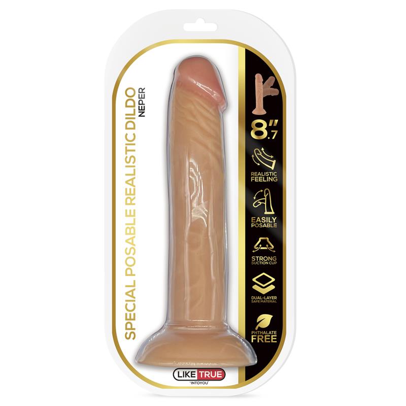 LIKETRUE - NEPER ARTICULABLE-POSABLE REALISTIC DILDO 8.7 FLESH