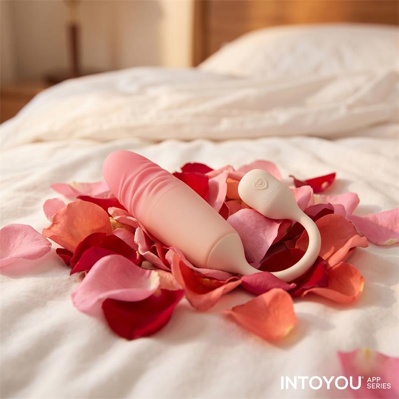 INTOYOU APP SERIES - NEXEGG MOTION VIBRATING EGG WITH THRUSTING APP BEIGE/PINK