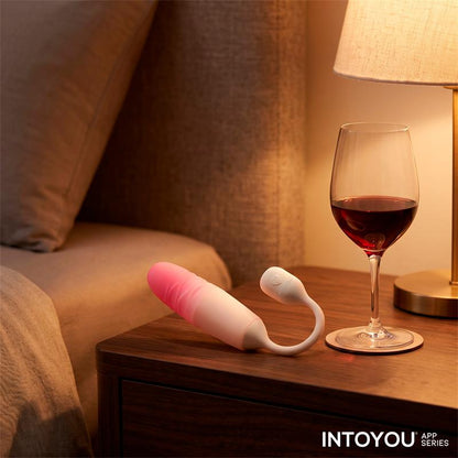 INTOYOU APP SERIES - NEXEGG MOTION VIBRATING EGG WITH THRUSTING APP BEIGE/PINK