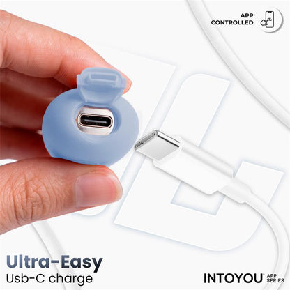 INTOYOU APP SERIES - NEXEGG MOTION VIBRATING EGG WITH THRUSTING APP LILAC/PISTACHIO