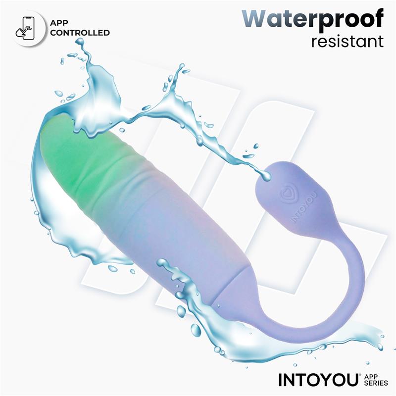 INTOYOU APP SERIES - NEXEGG MOTION VIBRATING EGG WITH THRUSTING APP LILAC/PISTACHIO