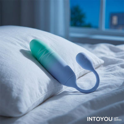 INTOYOU APP SERIES - NEXEGG MOTION VIBRATING EGG WITH THRUSTING APP LILAC/PISTACHIO