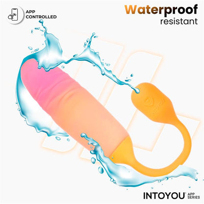 INTOYOU APP SERIES - NEXEGG MOTION VIBRATING EGG WITH THRUSTING APP ORANGE/PINK