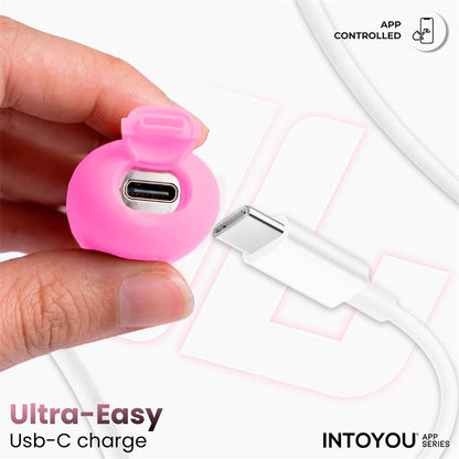 INTOYOU APP SERIES - NEXEGG MOTION VIBRATING EGG WITH THRUSTING APP PINK/TURQUOISE
