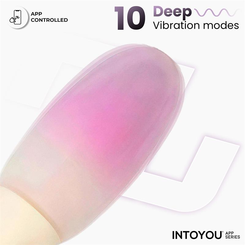 INTOYOU APP SERIES - NEXEGG VIBRATING EGG DOUBLE SILICONE LAYER APP BEIGE/PINK