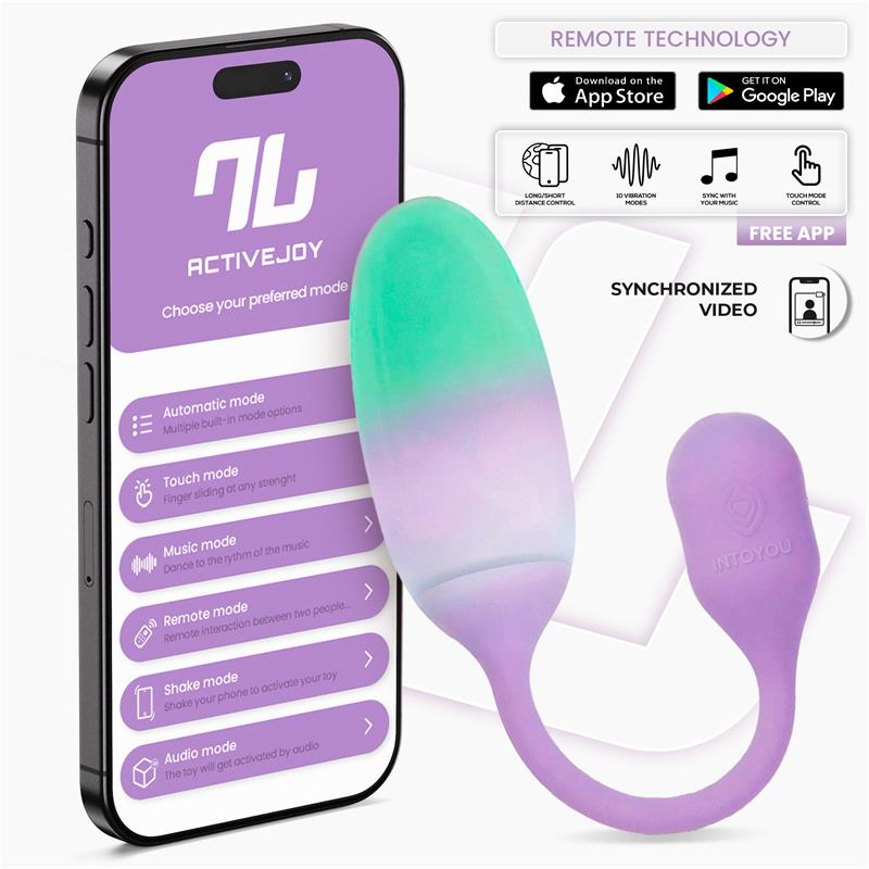 INTOYOU APP SERIES - NEXEGG VIBRATING EGG DOUBLE SILICONE LAYER APP LILAC/PISTACHIO