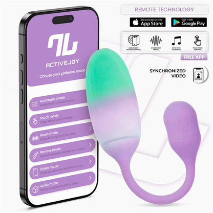 INTOYOU APP SERIES - NEXEGG VIBRATING EGG DOUBLE SILICONE LAYER APP LILAC/PISTACHIO
