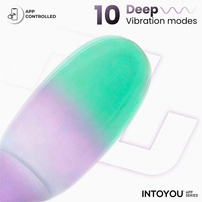 INTOYOU APP SERIES - NEXEGG VIBRATING EGG DOUBLE SILICONE LAYER APP LILAC/PISTACHIO