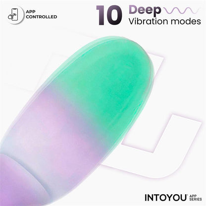INTOYOU APP SERIES - NEXEGG VIBRATING EGG DOUBLE SILICONE LAYER APP LILAC/PISTACHIO