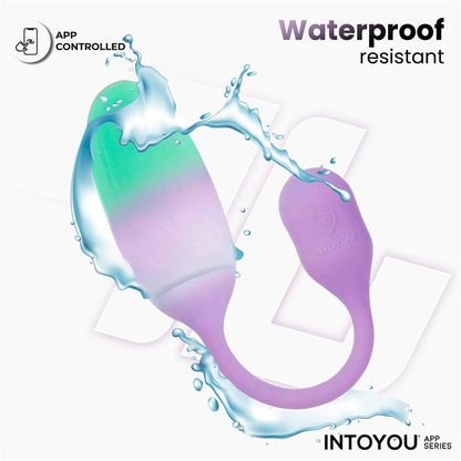 INTOYOU APP SERIES - NEXEGG VIBRATING EGG DOUBLE SILICONE LAYER APP LILAC/PISTACHIO