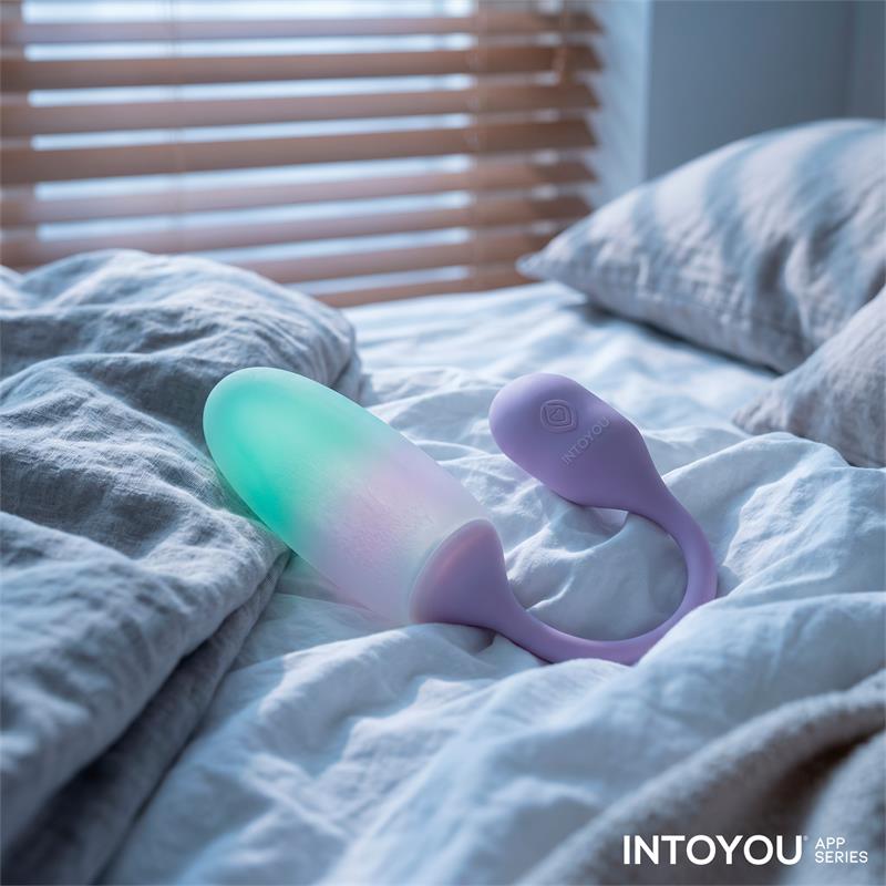 INTOYOU APP SERIES - NEXEGG VIBRATING EGG DOUBLE SILICONE LAYER APP LILAC/PISTACHIO