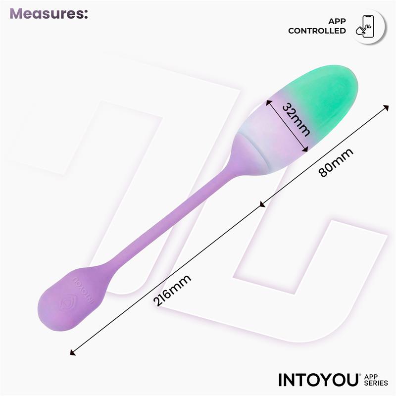 INTOYOU APP SERIES - NEXEGG VIBRATING EGG DOUBLE SILICONE LAYER APP LILAC/PISTACHIO