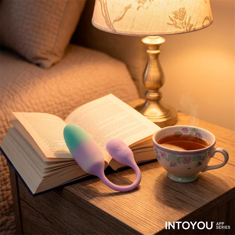INTOYOU APP SERIES - NEXEGG VIBRATING EGG DOUBLE SILICONE LAYER APP LILAC/PISTACHIO