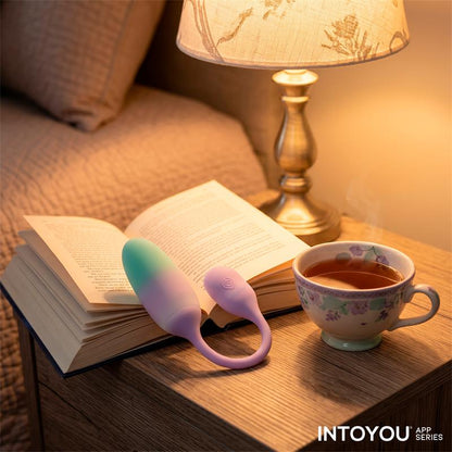 INTOYOU APP SERIES - NEXEGG VIBRATING EGG DOUBLE SILICONE LAYER APP LILAC/PISTACHIO