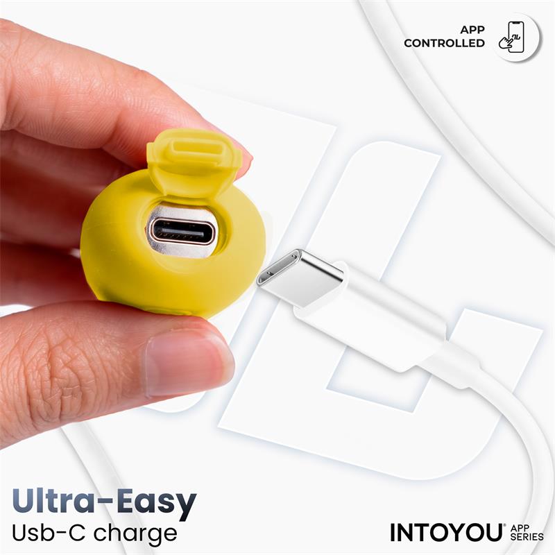 INTOYOU APP SERIES - NEXEGG VIBRATING EGG DOUBLE SILICONE LAYER APP YELLOW/PURPLE