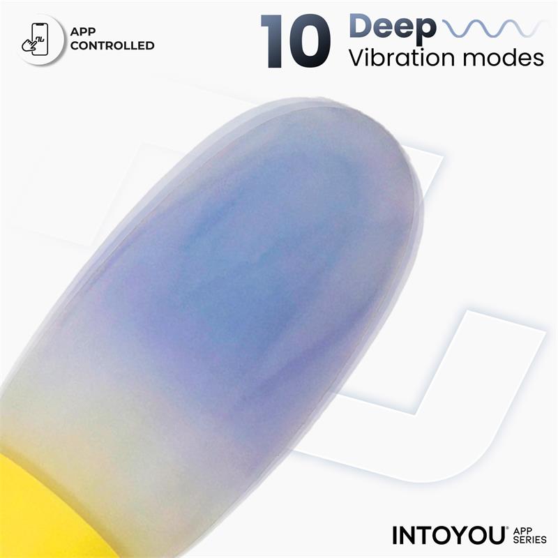 INTOYOU APP SERIES - NEXEGG VIBRATING EGG DOUBLE SILICONE LAYER APP YELLOW/PURPLE
