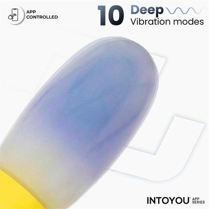 INTOYOU APP SERIES - NEXEGG VIBRATING EGG DOUBLE SILICONE LAYER APP YELLOW/PURPLE