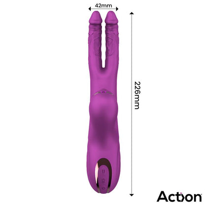 ACTION - NICO VIBE WITH CLIT HITTING BALL AND ALTERNATING DILDOS