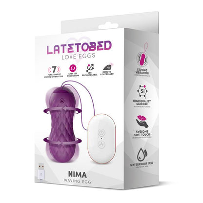 LATETOBED - NIMA VIBRATING AND WAVING EGG REMOTE CONTROL USB SILICONE