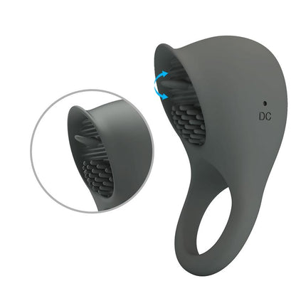PRETTYLOVE - NIMBUS VIBRATING COCK RING WITH LICKING TONGUE