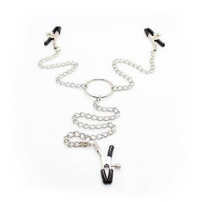 LATETOBED BDSM LINE - NIPPLE CLAMPS AND CLIT CLAMPS WITH CHAIN METAL