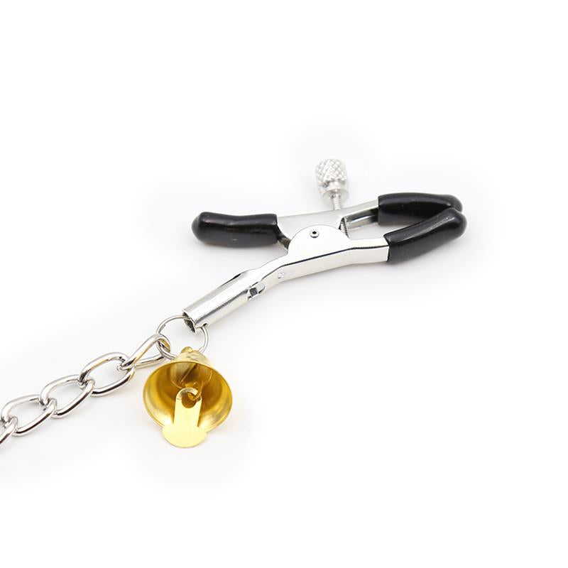 LATETOBED BDSM LINE - NIPPLE CLAMPS AND CLIT CLAMPS WITH CHAIN METAL