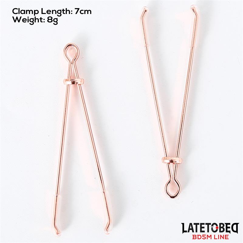 LATETOBED BDSM LINE - NIPPLE CLAMPS COLOR ROSE GOLD