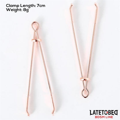 LATETOBED BDSM LINE - NIPPLE CLAMPS COLOR ROSE GOLD
