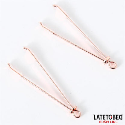 LATETOBED BDSM LINE - NIPPLE CLAMPS COLOR ROSE GOLD