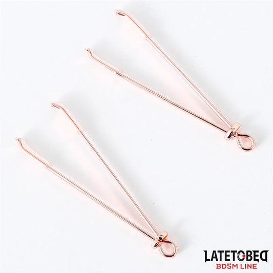 LATETOBED BDSM LINE - NIPPLE CLAMPS COLOR ROSE GOLD