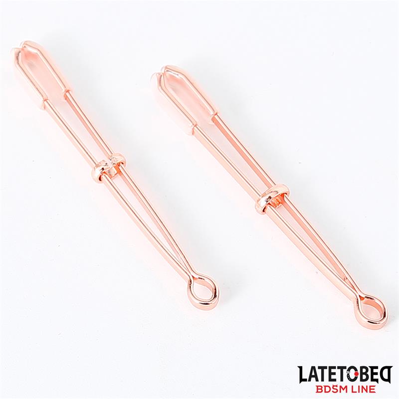 LATETOBED BDSM LINE - NIPPLE CLAMPS COLOR ROSE GOLD