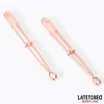 LATETOBED BDSM LINE - NIPPLE CLAMPS COLOR ROSE GOLD