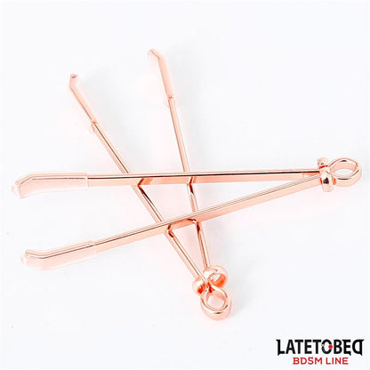 LATETOBED BDSM LINE - NIPPLE CLAMPS COLOR ROSE GOLD