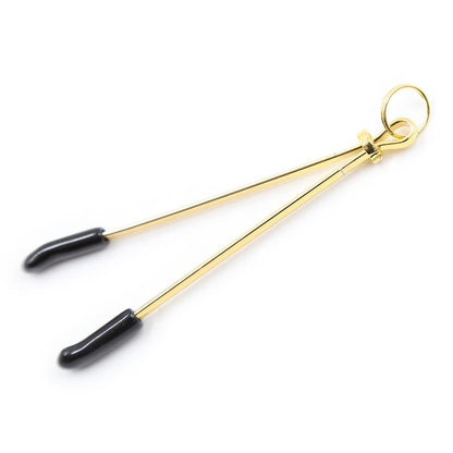 LATETOBED BDSM LINE - NIPPLE CLAMPS METAL BLACK/GOLD