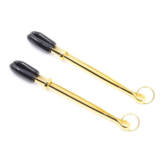 LATETOBED BDSM LINE - NIPPLE CLAMPS METAL BLACK/GOLD